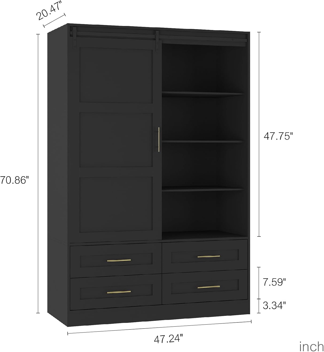 Closet with Sliding Barn Door