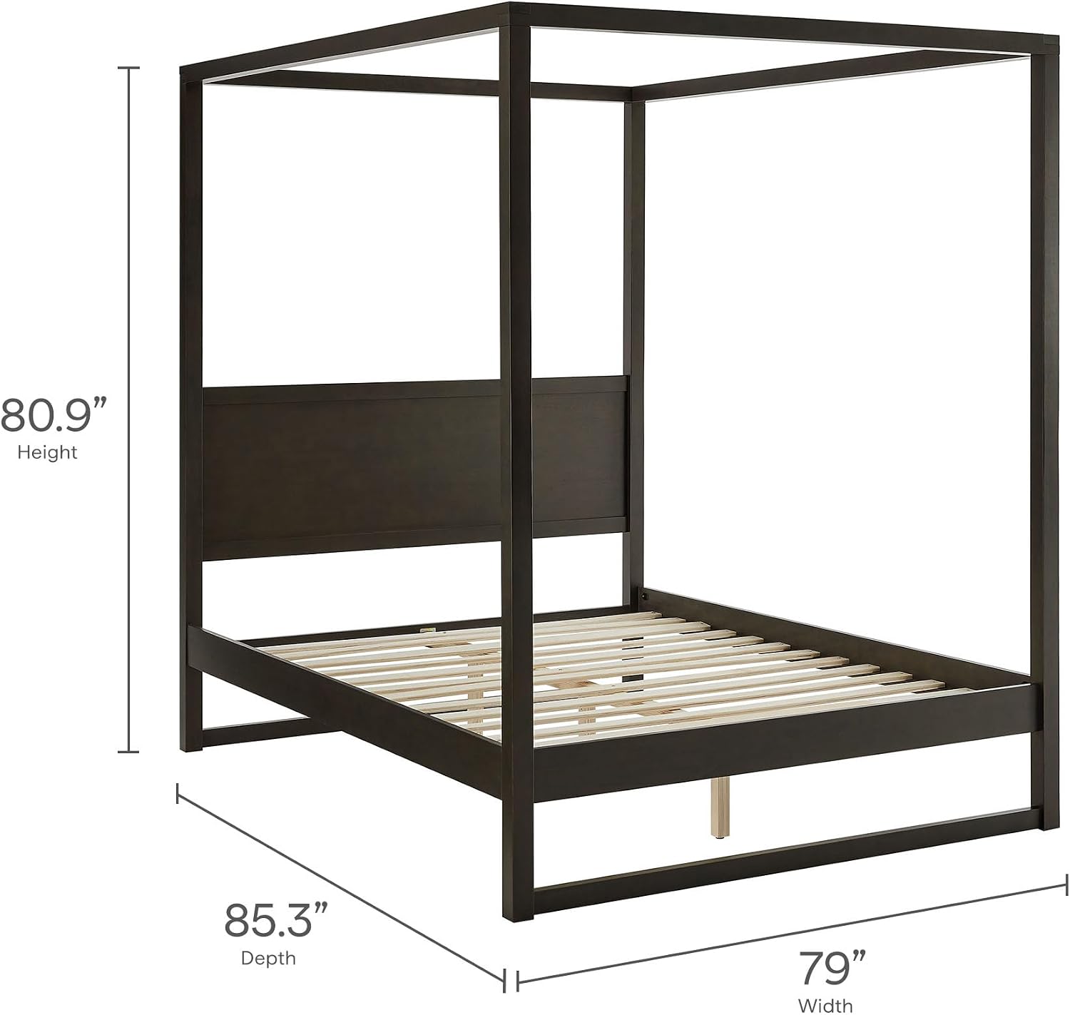 Alva King 4-Post Wood Canopy Bed