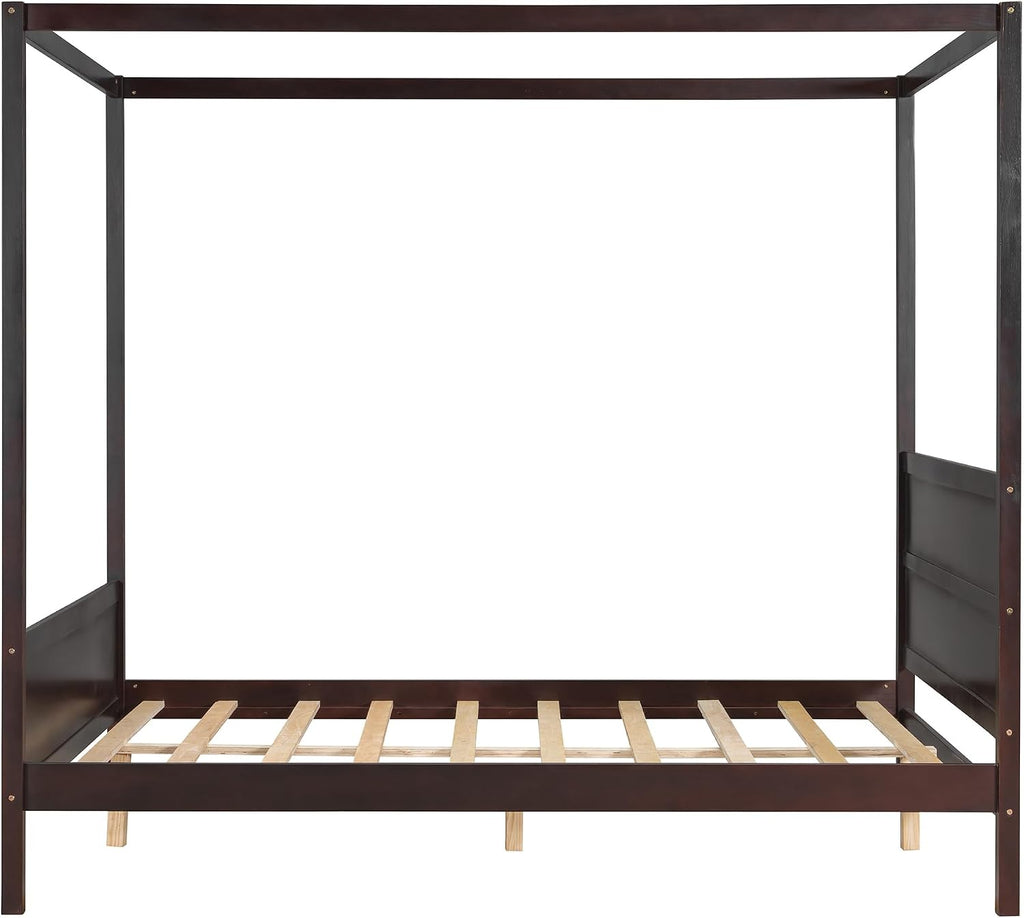 Queen 4 Post Wooden Canopy Bed Frame