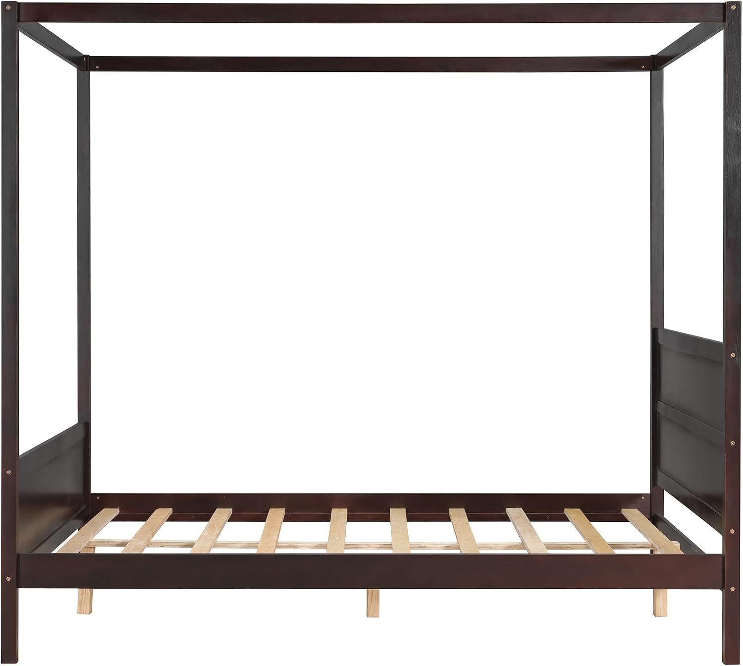 Queen 4 Post Wooden Canopy Bed Frame