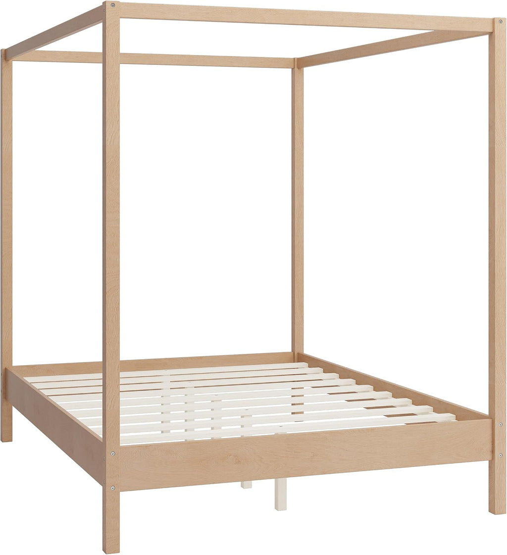 Queen Wooden Four Poster Canopy Bed