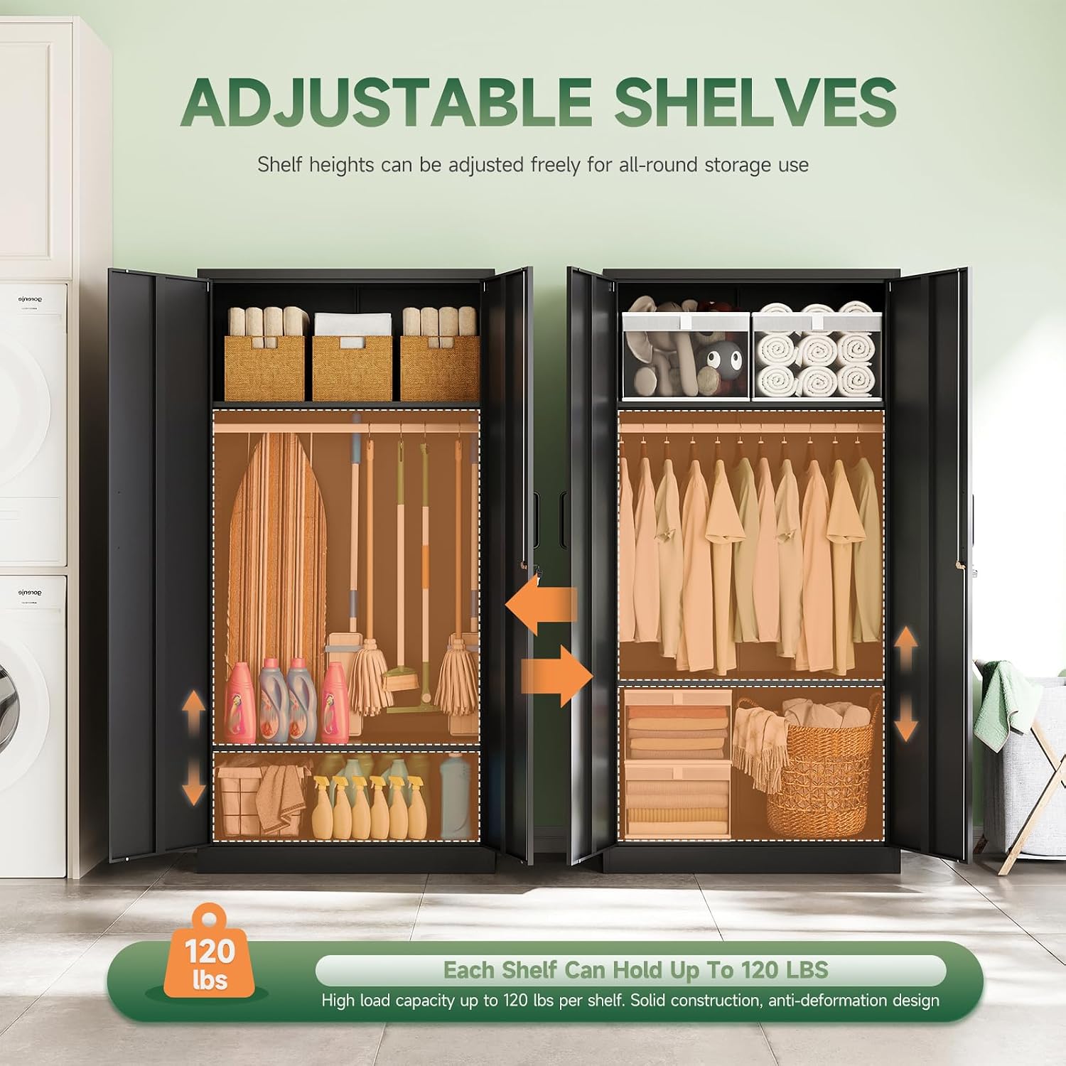 Metal Wardrobe Cabinets with Lock