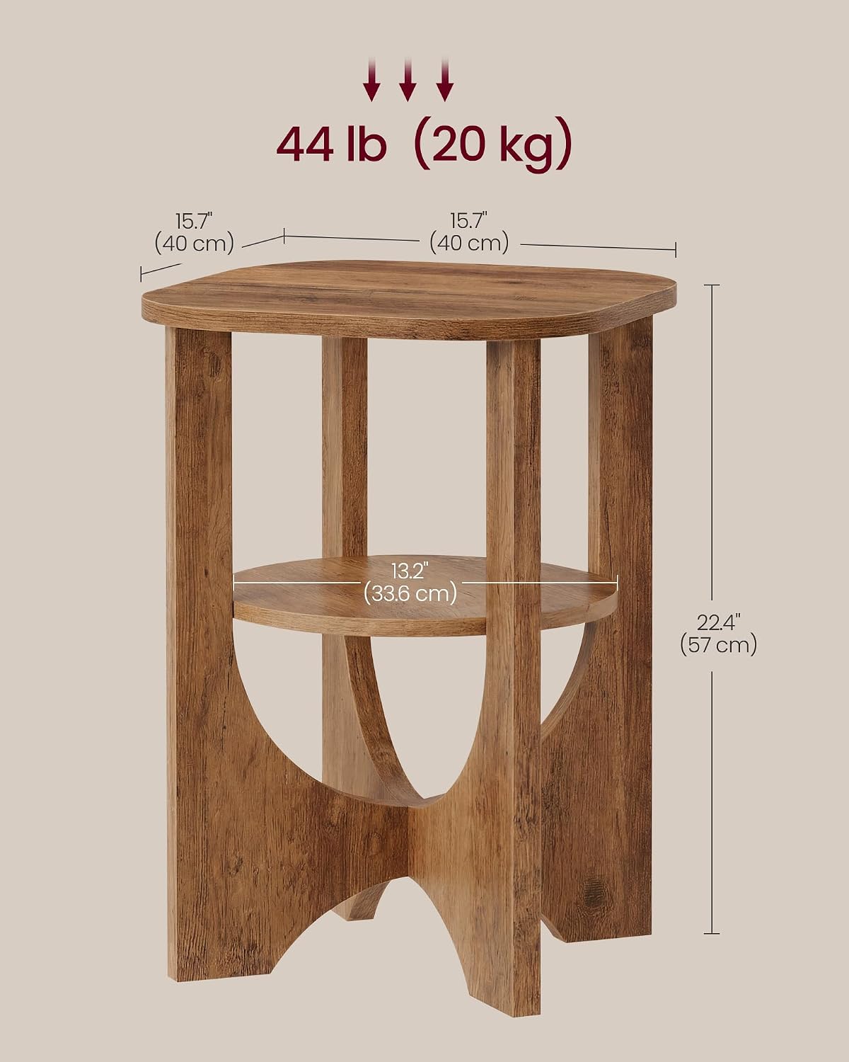 2 Tier Side Table Nightstand