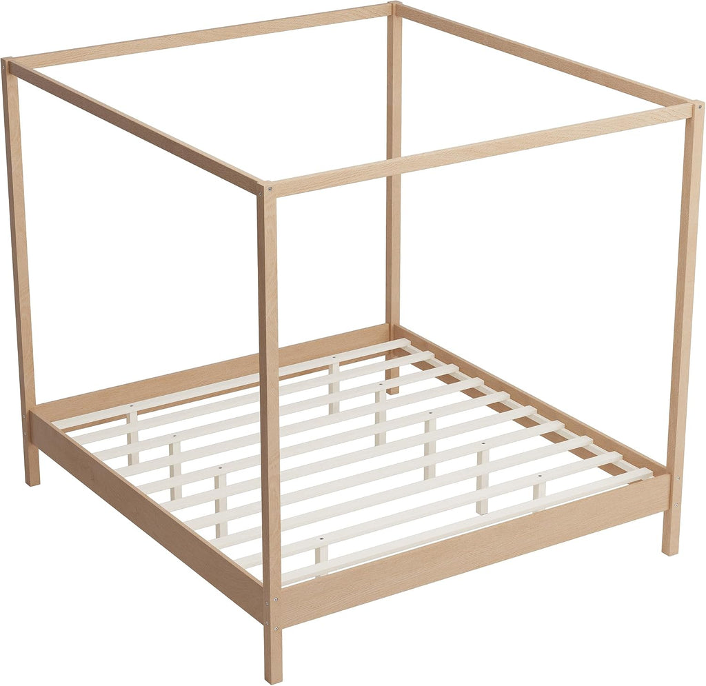 King 4-Post Wood Canopy Bed Frame