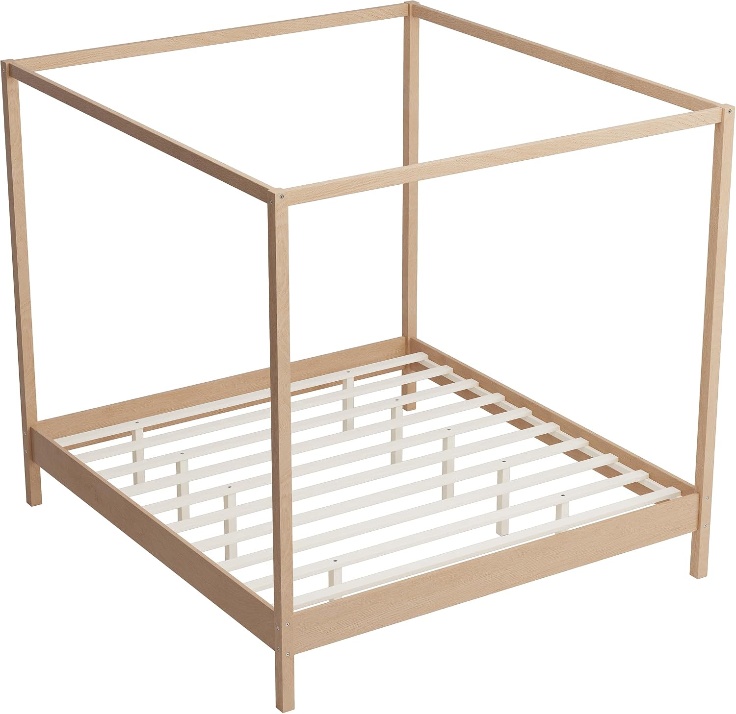 King 4-Post Wood Canopy Bed Frame