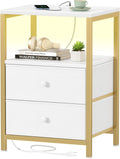 LED Charging Station Nightstand