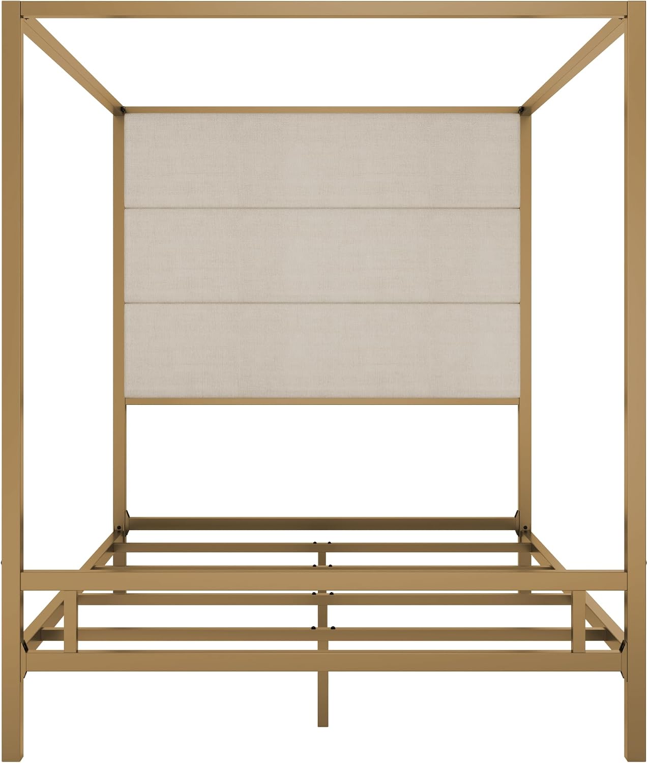 Queen 4-Post Velvet Canopy Bed Frame
