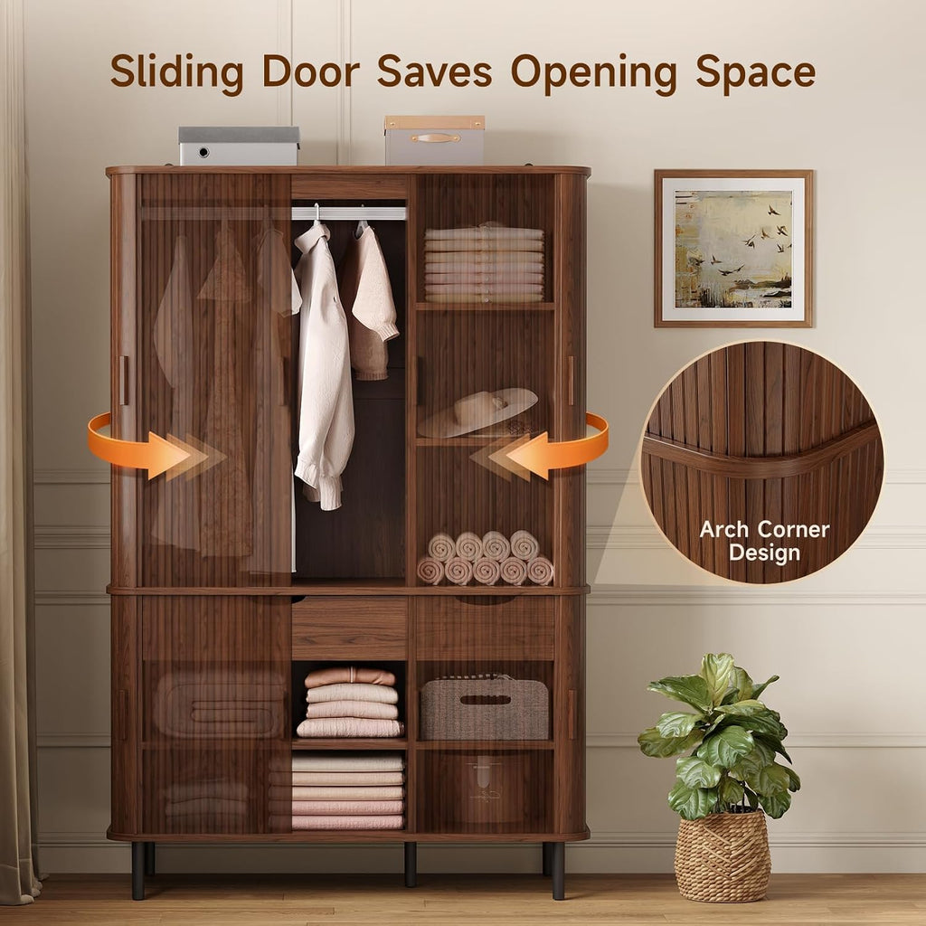 Wardrobe Closet with Sliding Doors