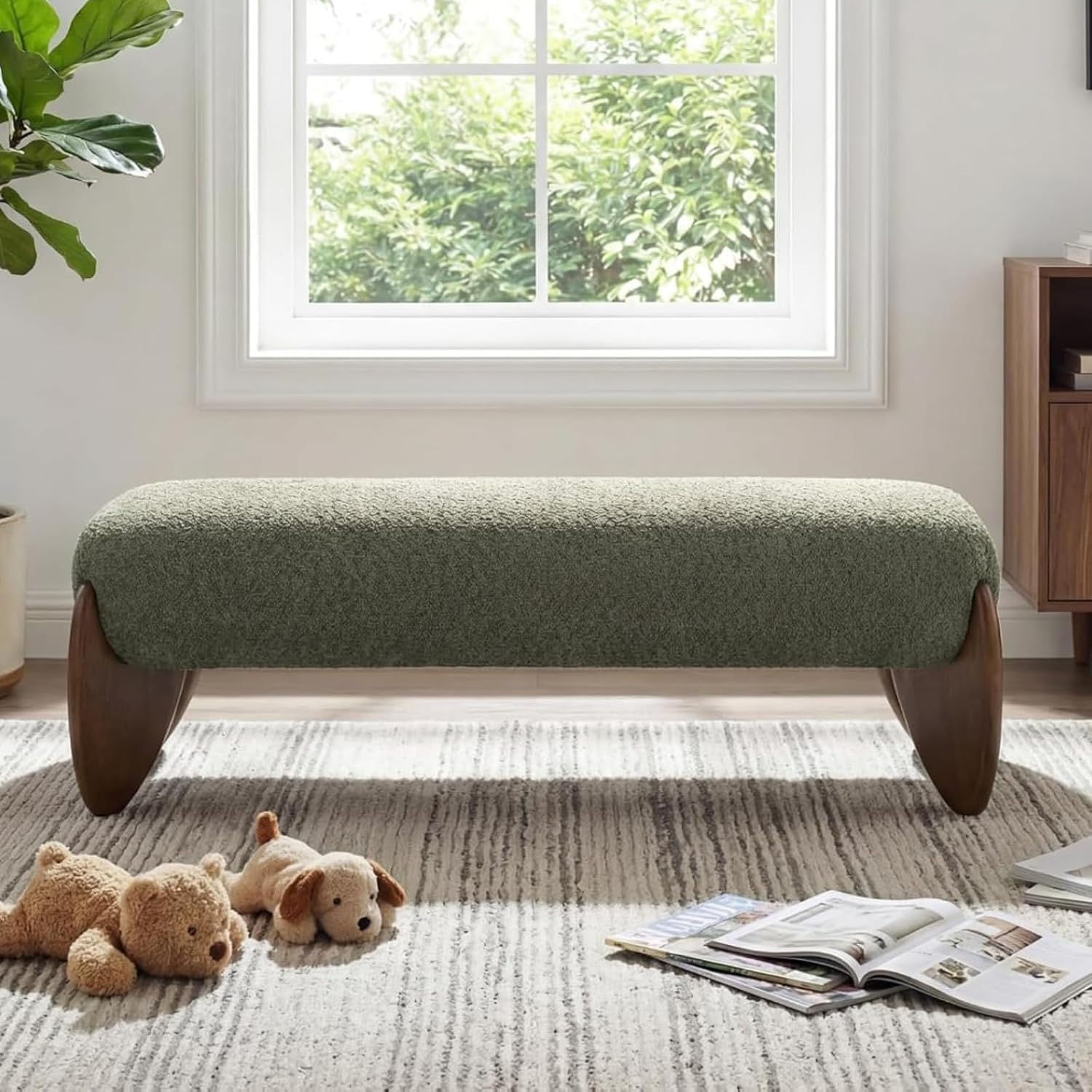 Green End of Bed Bench
