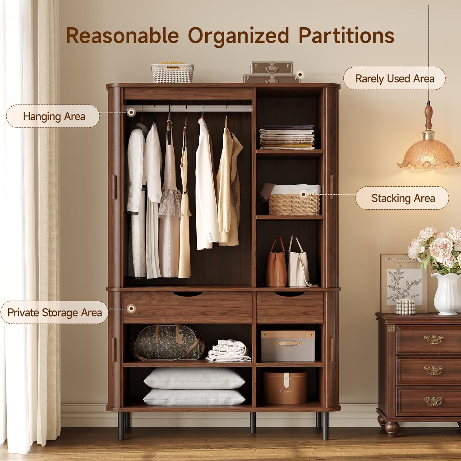 Wardrobe Closet with Sliding Doors