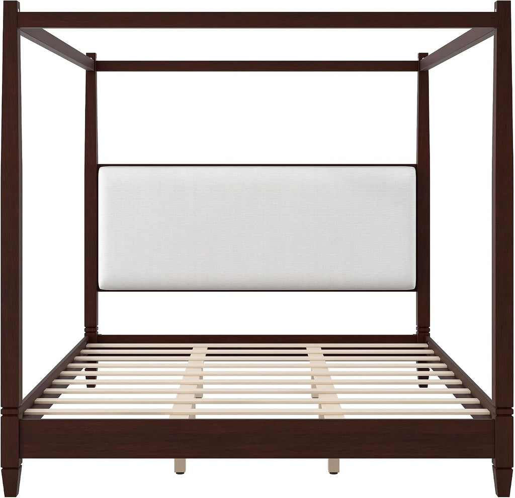 King Wooden Canopy Bed