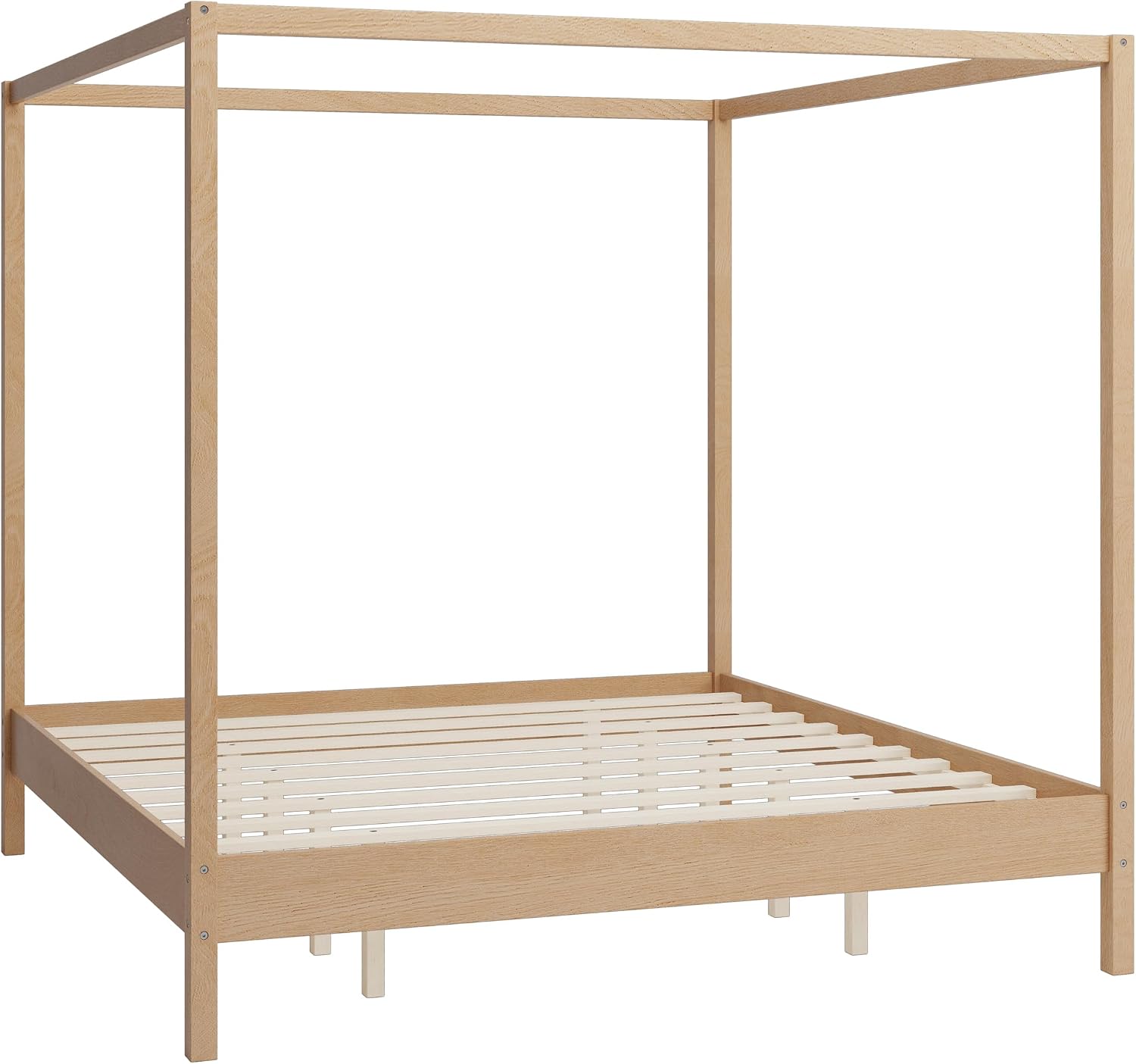 King 4-Post Wood Canopy Bed Frame