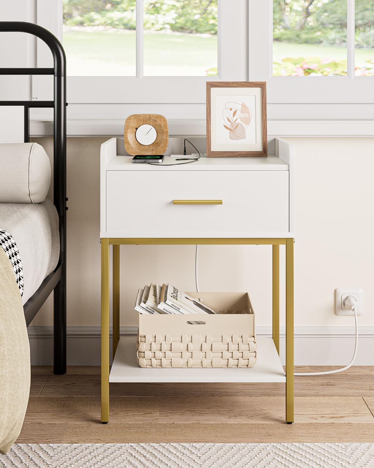 Charging Station Nightstand