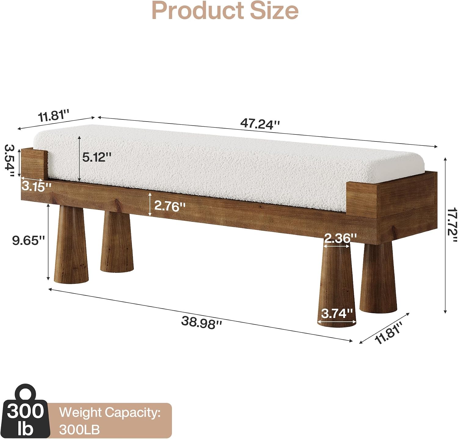 Upholstered Entryway Bench