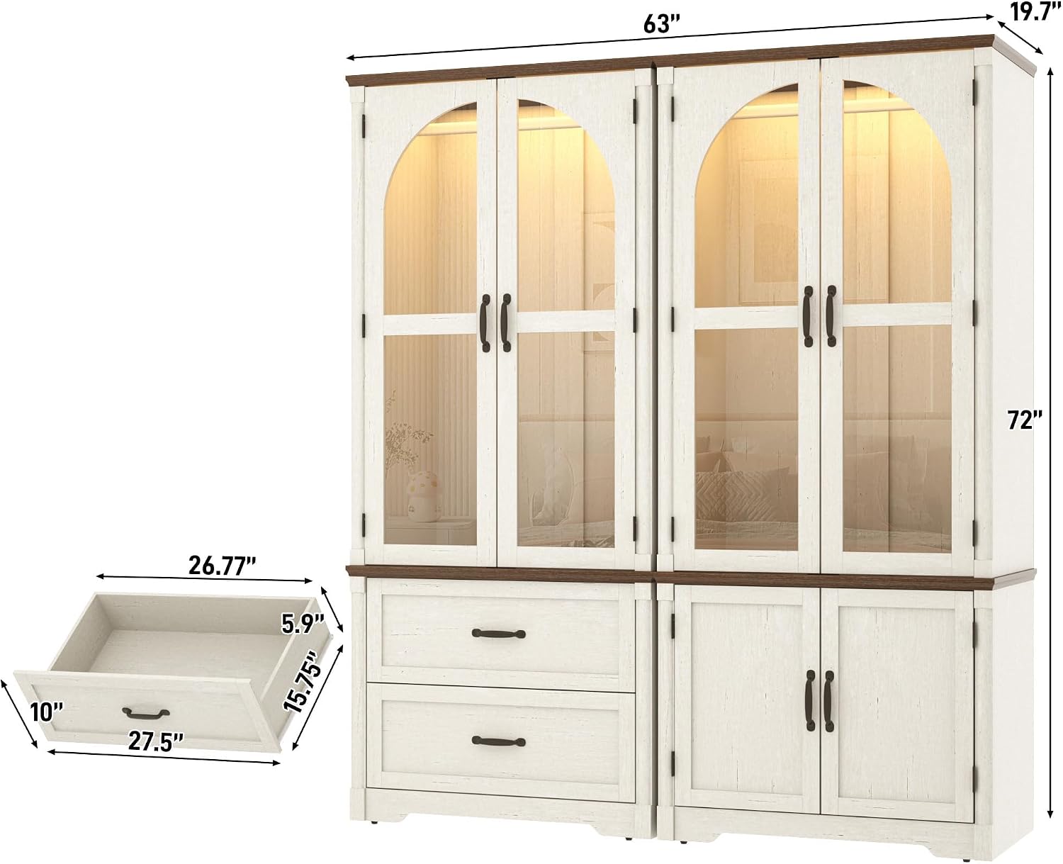 Tall Farmhouse Armoire Wardrobe Closet