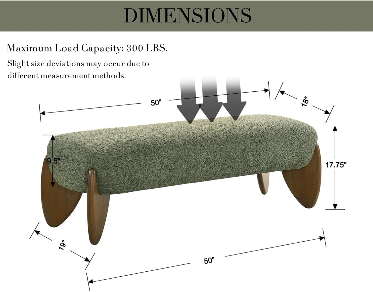 Green End of Bed Bench