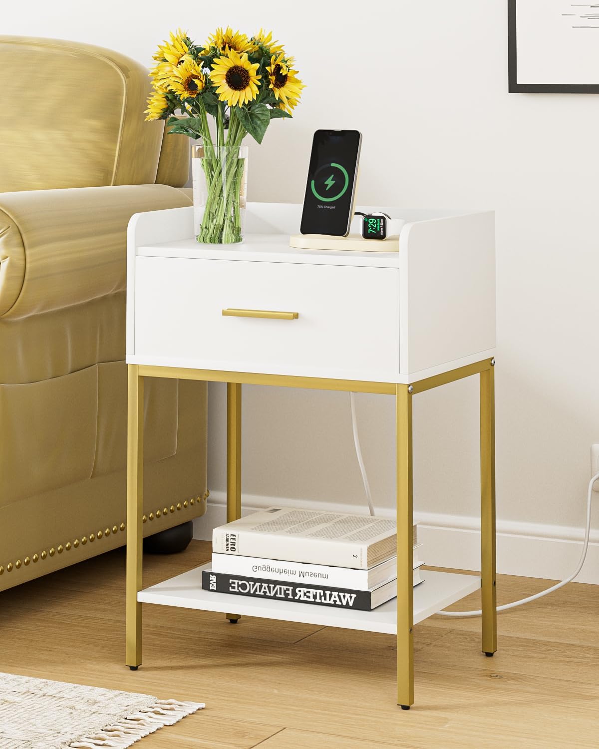 Charging Station Nightstand