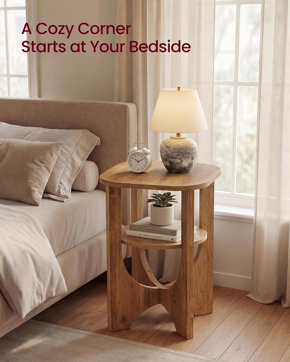 2 Tier Side Table Nightstand