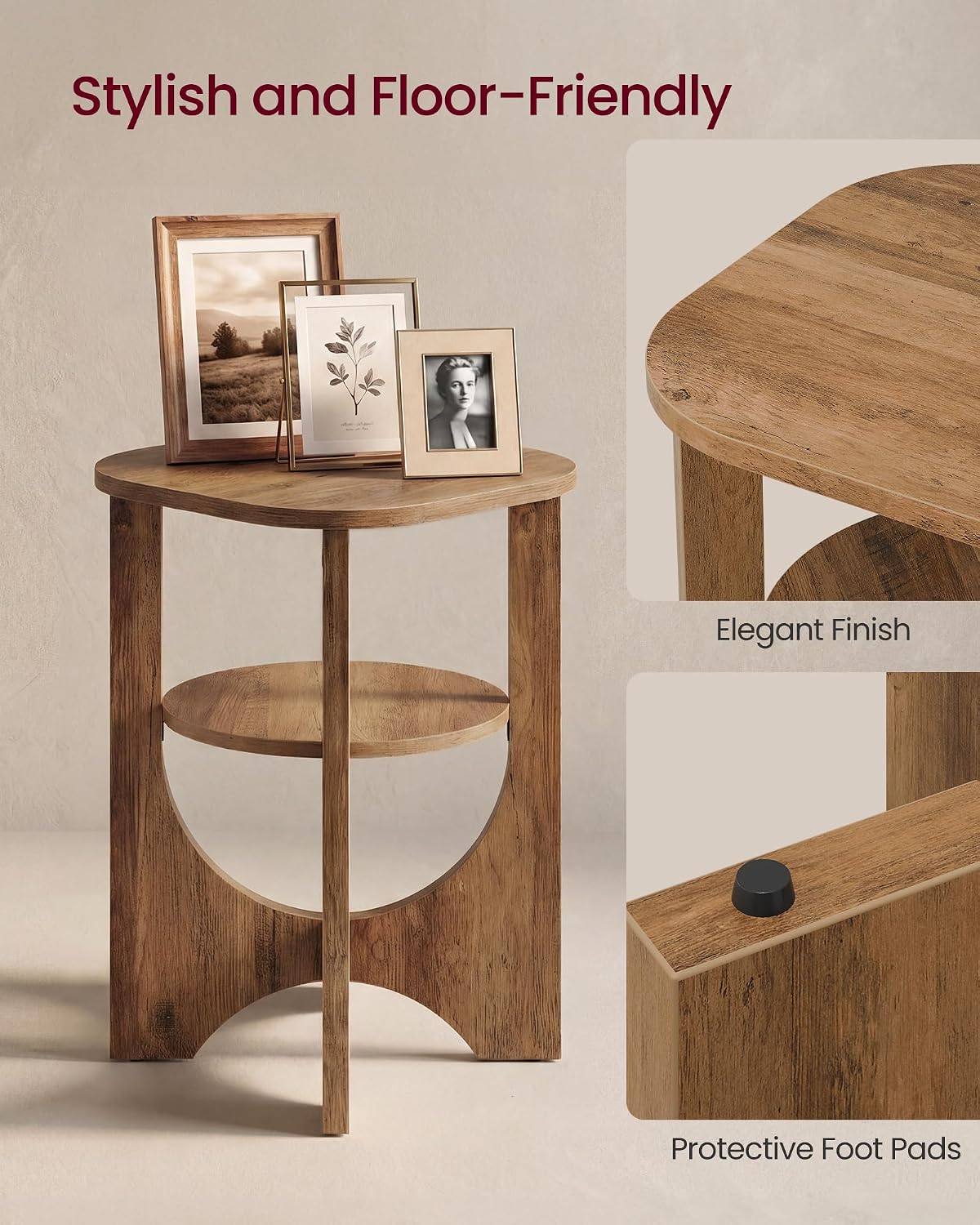 2 Tier Side Table Nightstand