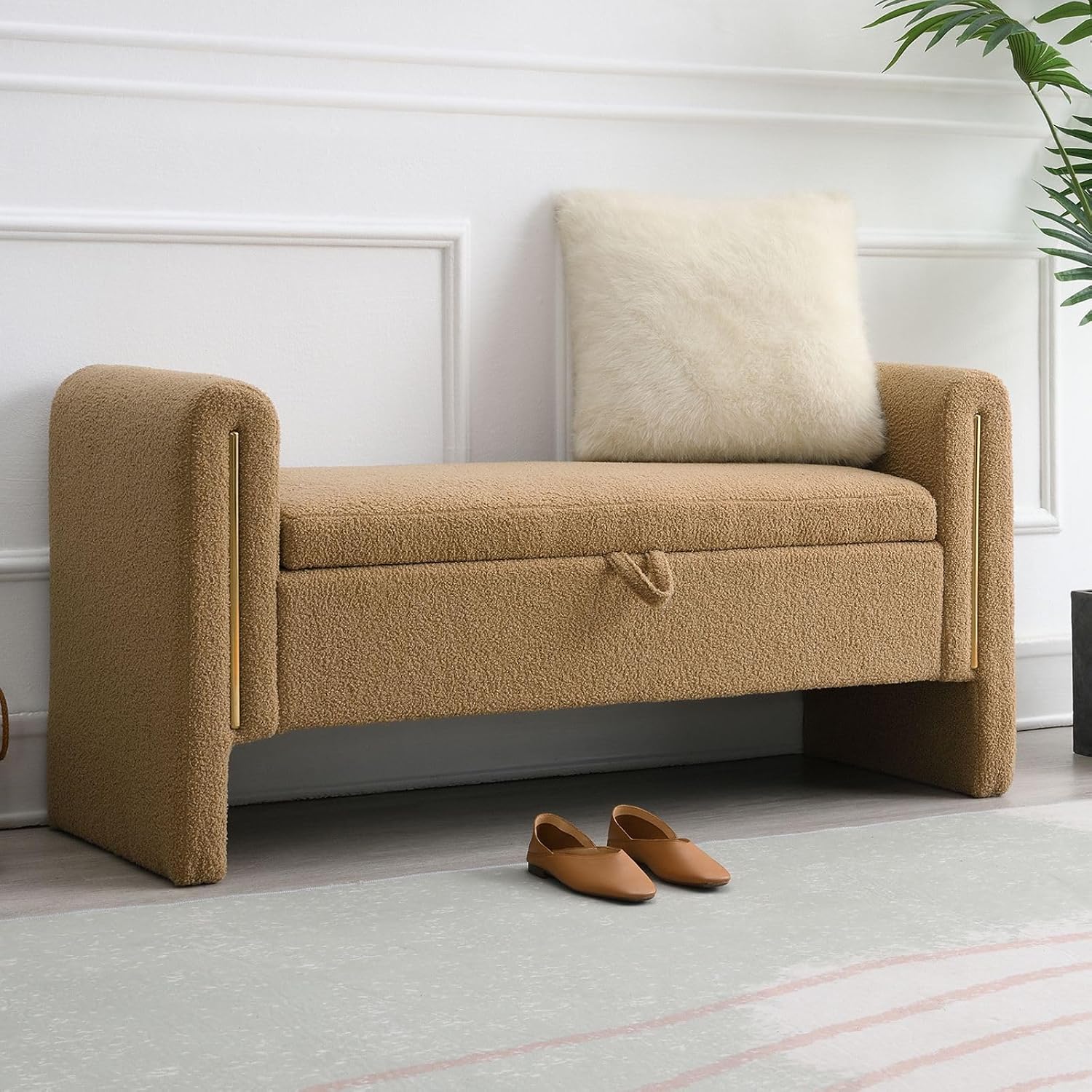 52" Upholstered Storage Bench