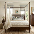 Queen Solid Wood Canopy Bed Frame