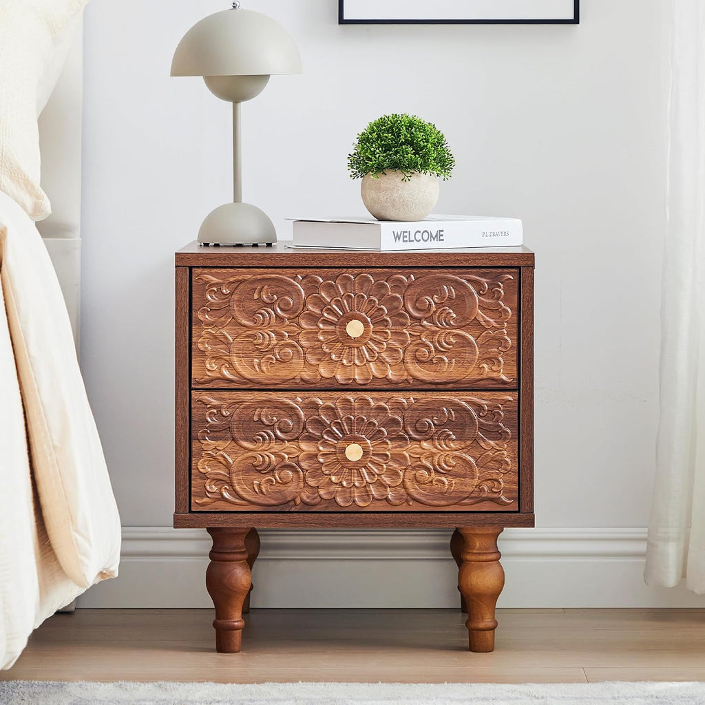 2 Drawers Nightstand