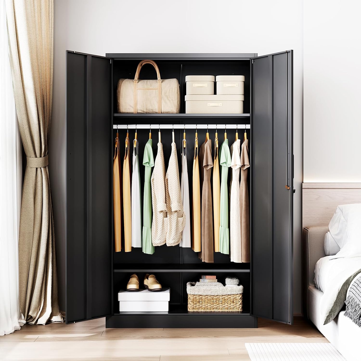 Metal Wardrobe Cabinets with Lock