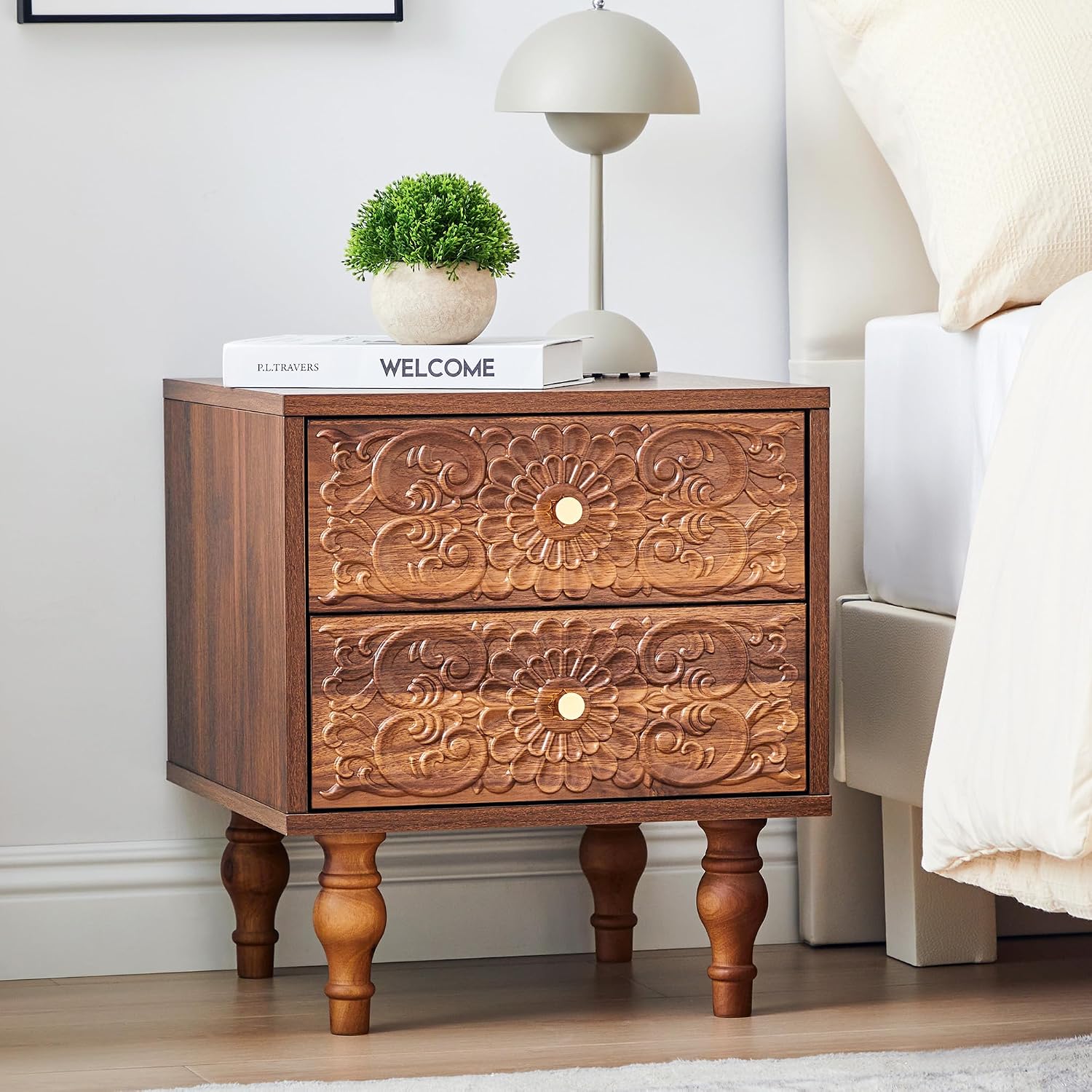 2 Drawers Nightstand