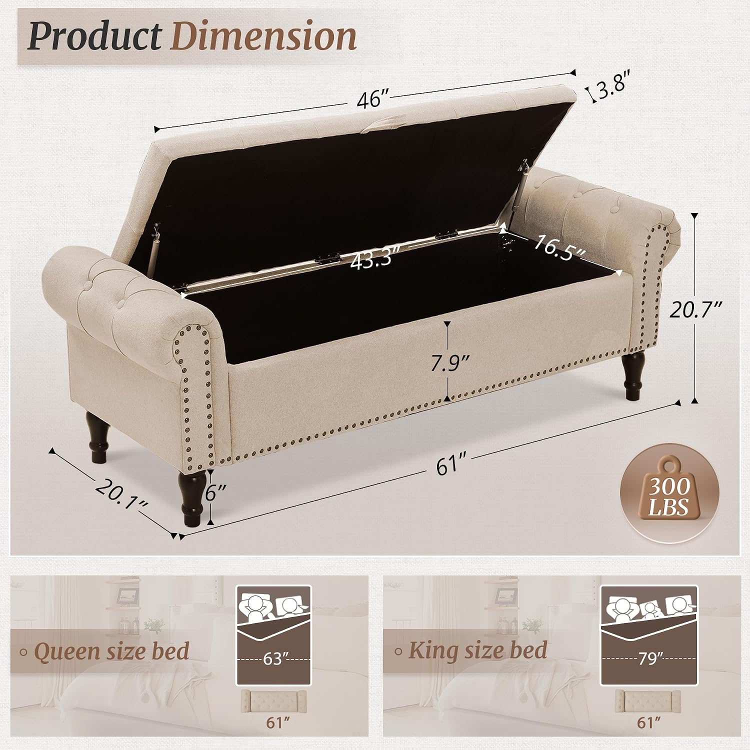 Storage Bench Ottoman