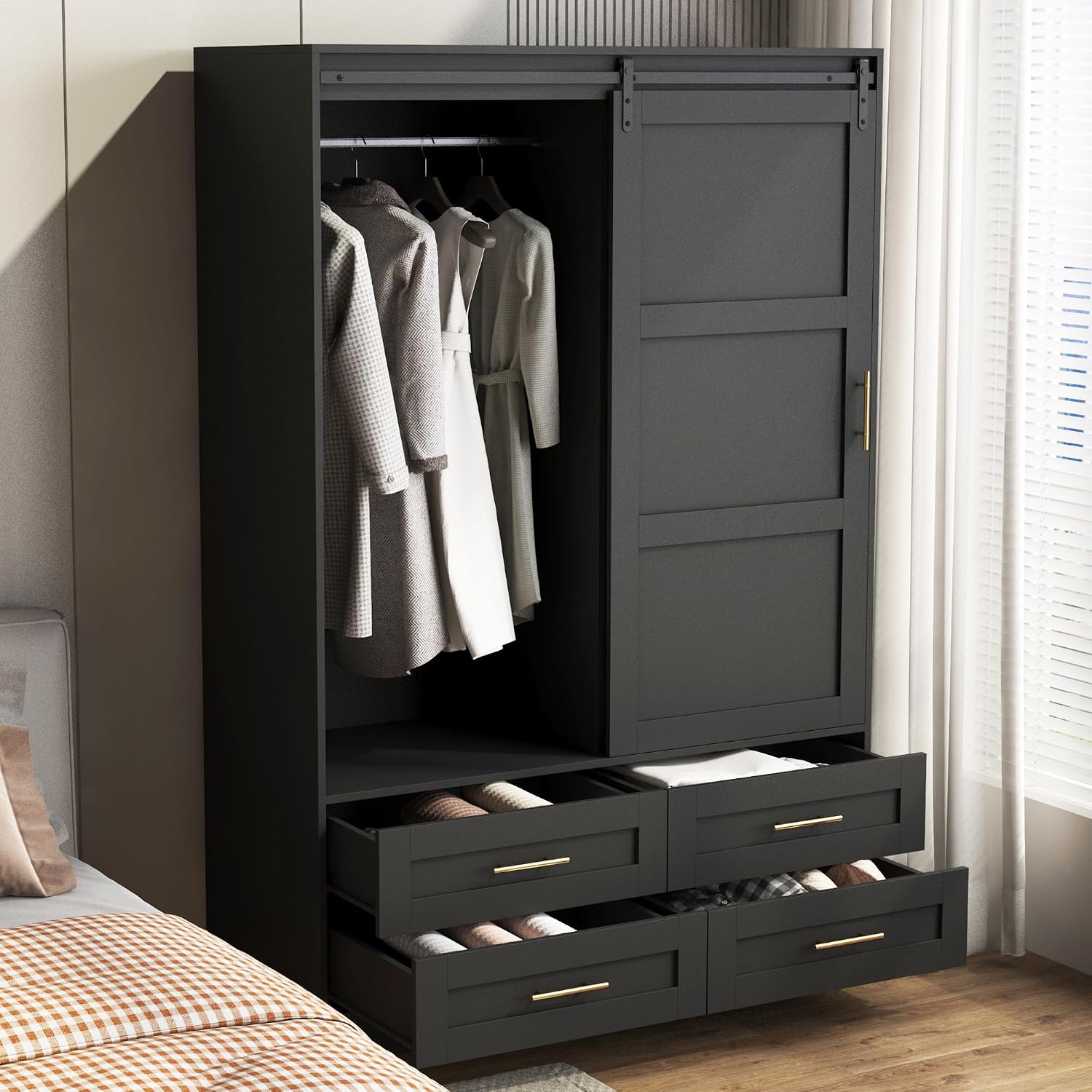 Closet with Sliding Barn Door