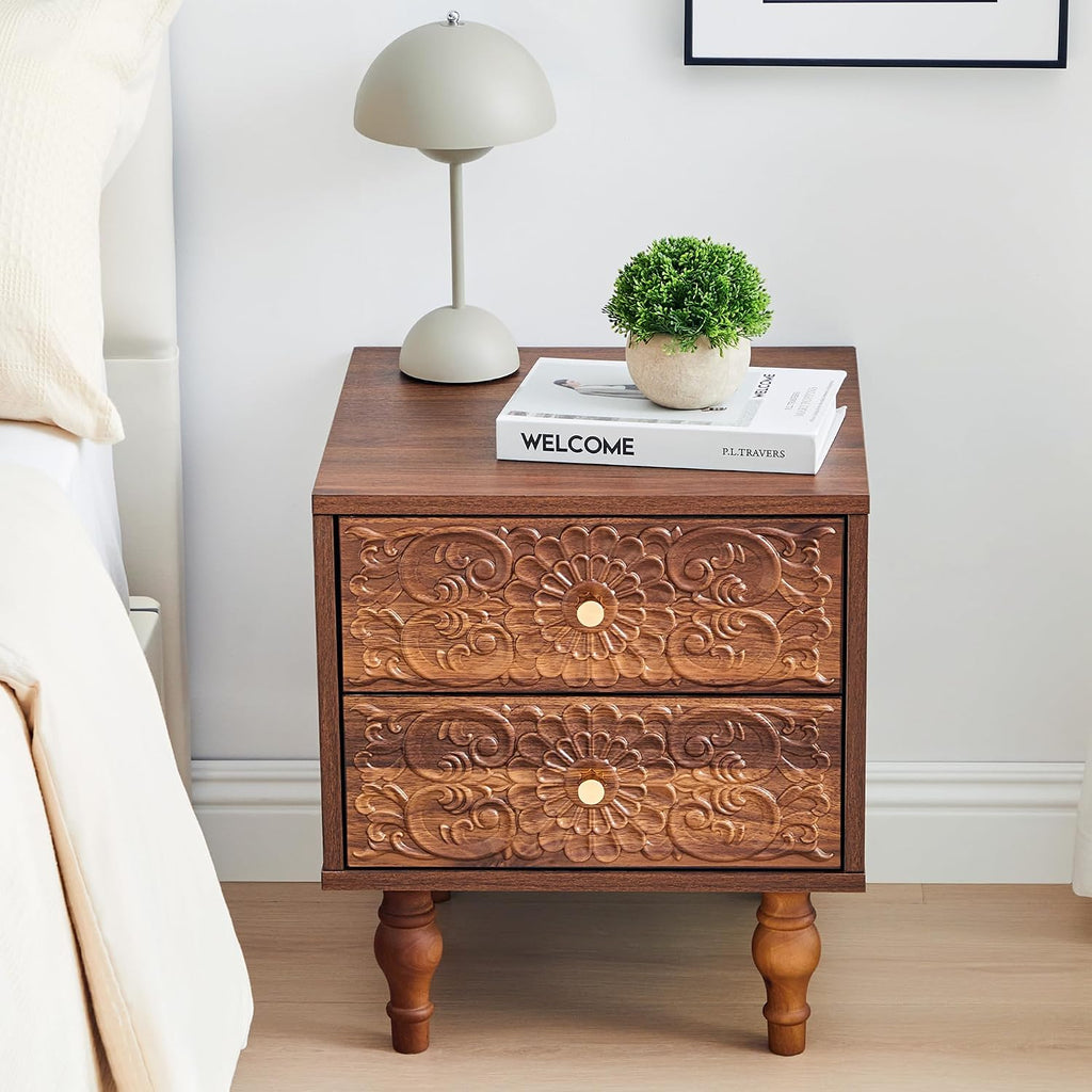 2 Drawers Nightstand