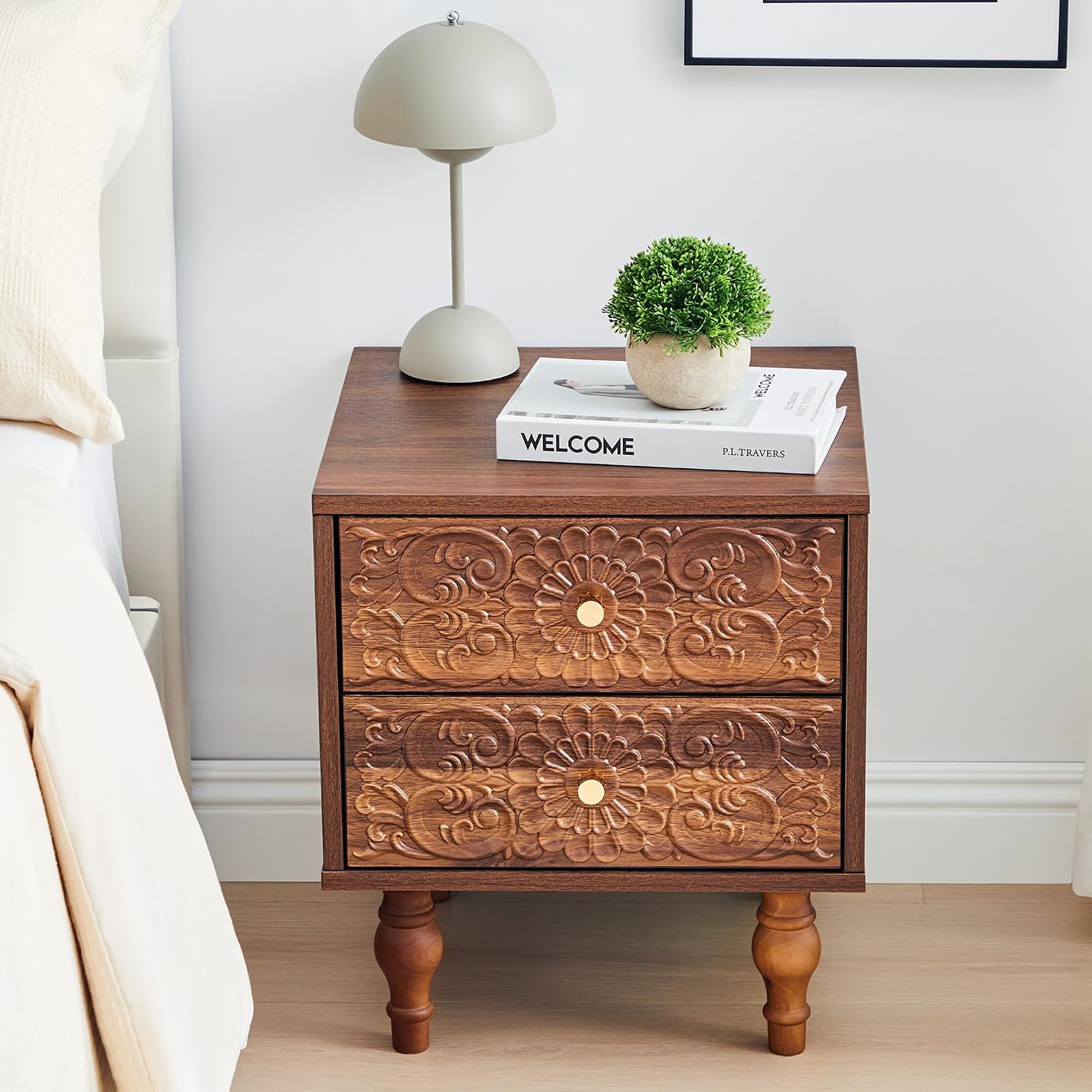 2 Drawers Nightstand