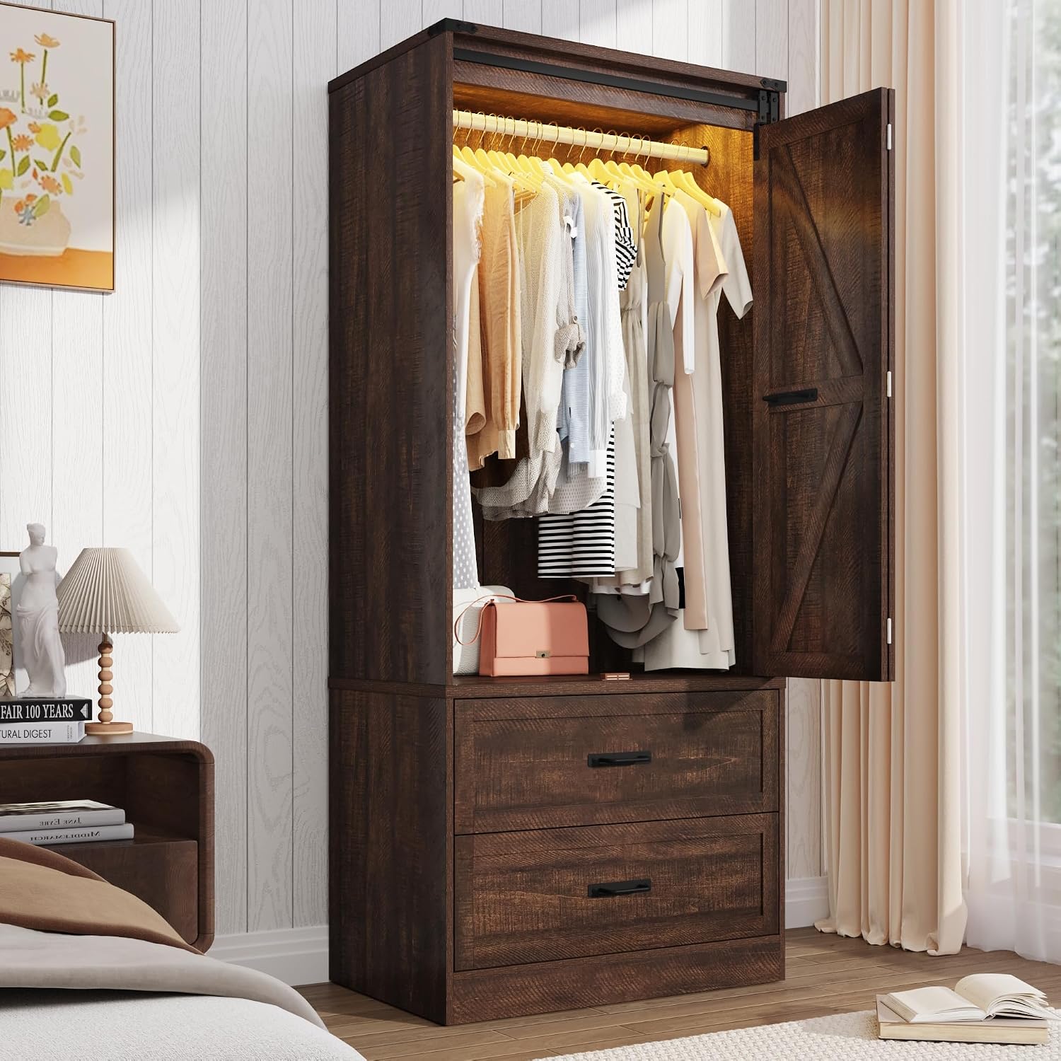 2 Doors Armoire Wardrobe Closet