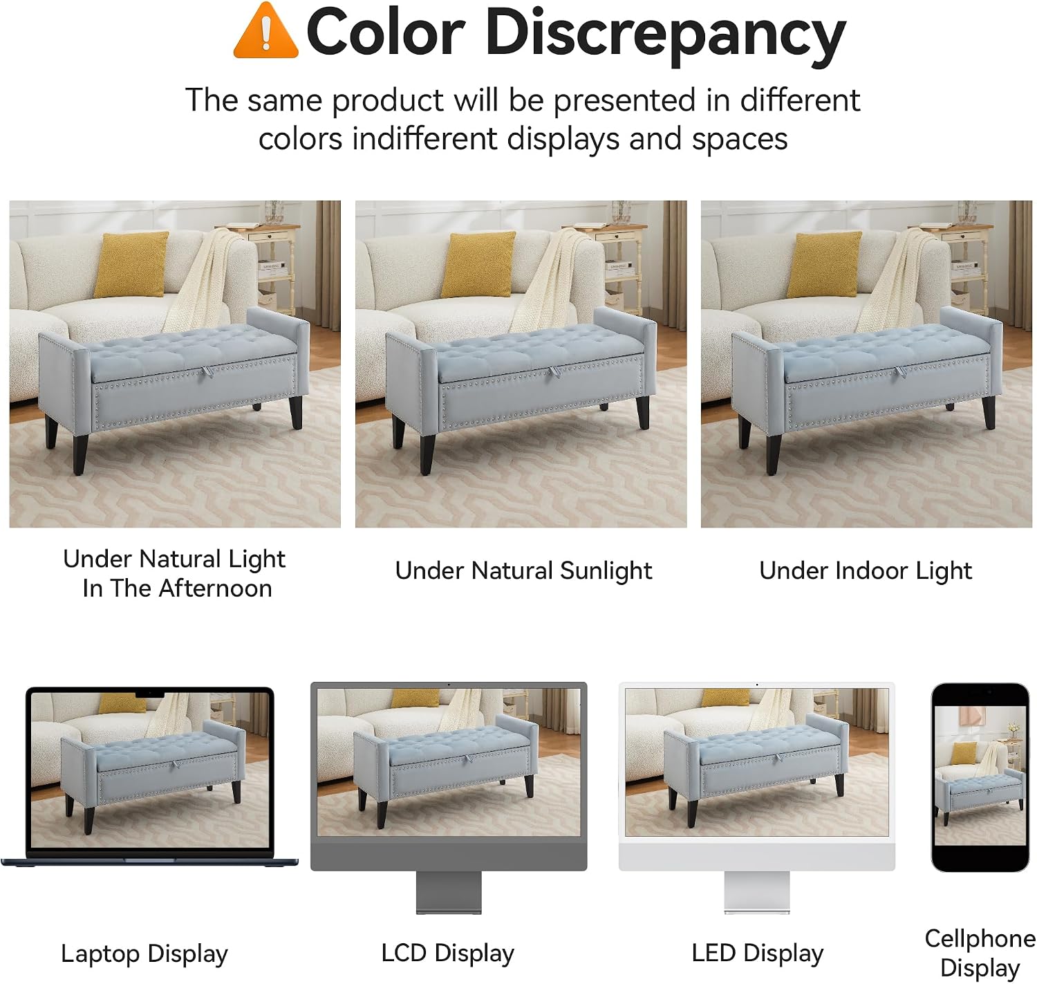 Velvet Storage Bench