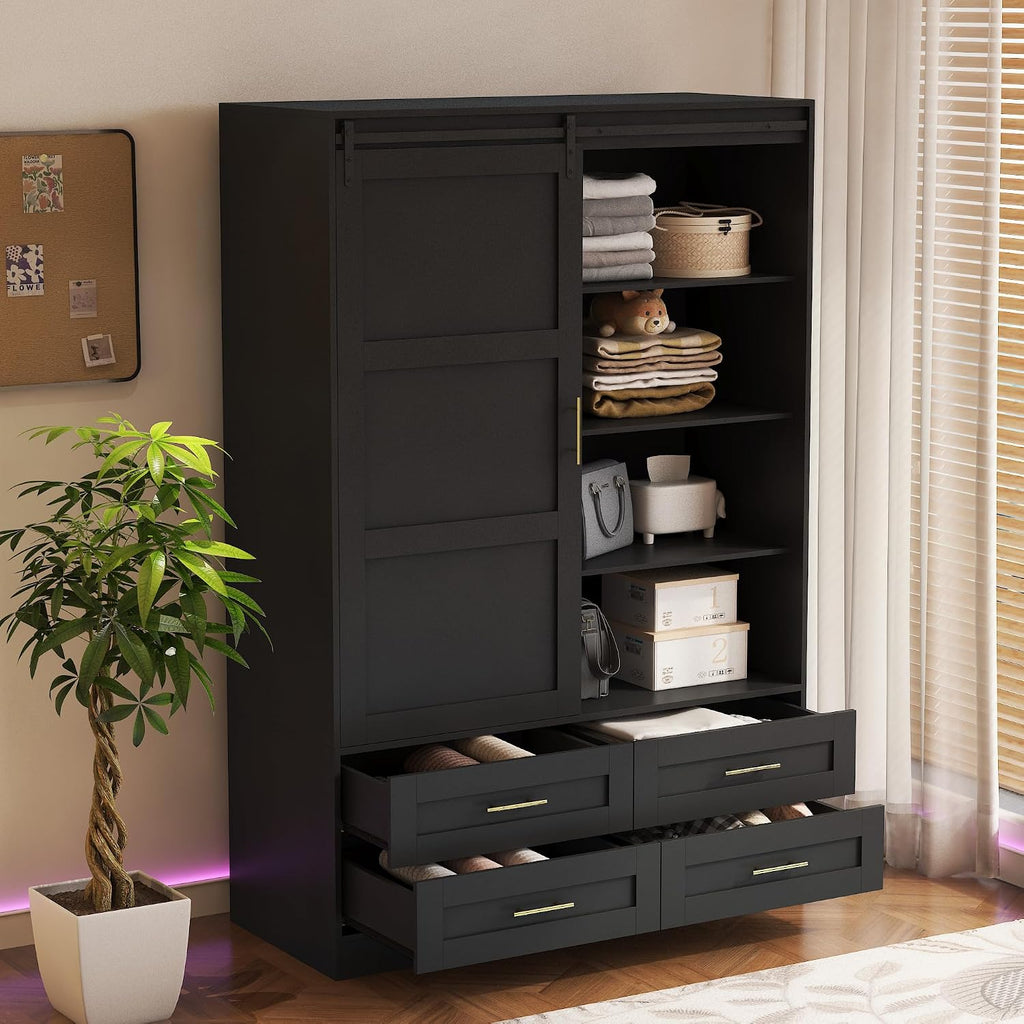 Closet with Sliding Barn Door
