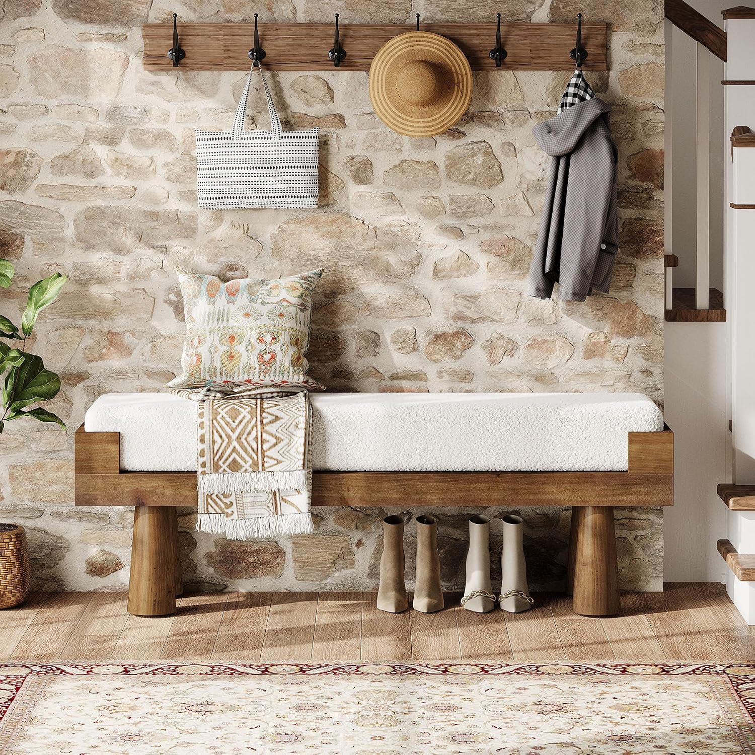 Upholstered Entryway Bench